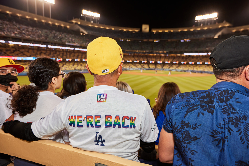 MLB Mens M La Los Angeles Dodgers Lgbt Gay Pride Theme Night T-Shirt SGA